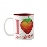 I Love Strawberry mugs