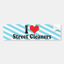 I Love Street Cleaners Bumper Stickers