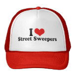 I Love Street Sweepers Trucker Hats