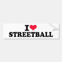 I love streetball bumper stickers