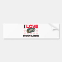 I Love Sugar Gliders Bumper Stickers
