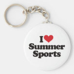 I Love Summer Sports Key Chain