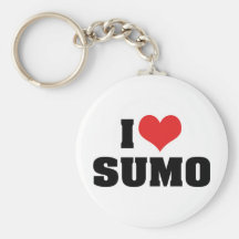I Love Sumo Keychain