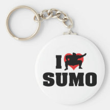 I Love Sumo Keychain