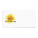 I Love Sunflowers Labels