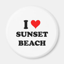 I Love Sunset Beach Florida Fridge Magnet