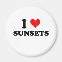 I Love Sunsets Magnets