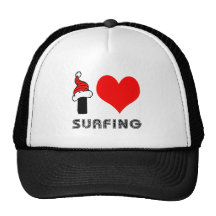 I Love Surfing Design Mesh Hat