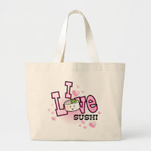 I love sushi canvas bags