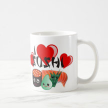 I Love Sushi Mugs