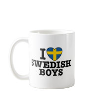 I Love Swedish Boys Coffee Mugs