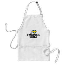 I Love Swedish Girls Aprons
