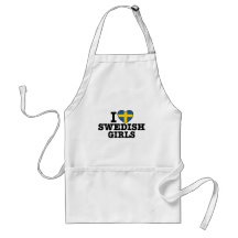 I Love Swedish Girls Aprons