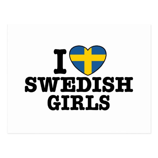 I Love Swedish Girls Post Card