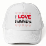 I LOVE SWIMMERS hats