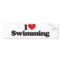 I Love Swimming Bumper Stickers