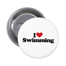I Love Swimming Pins