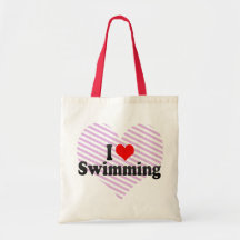 I Love Swimming Tote Bag