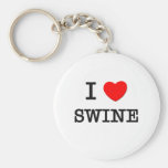 I Love Swine Key Chain