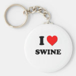 I love Swine Keychains