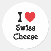 I love Swiss Cheese heart T-Shirt Sticker