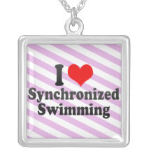 I love Synchronized Swimming Personalized Necklace