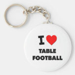 I Love Table Football Key Chain