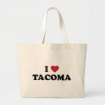 I Love Tacoma Washington Tote Bags