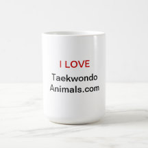 I love Taekwondo Animals.com Coffee Mug