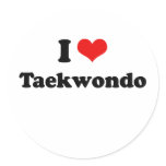 I Love Taekwondo Tshirt stickers