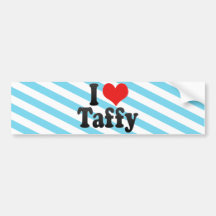 I Love Taffy Bumper Sticker
