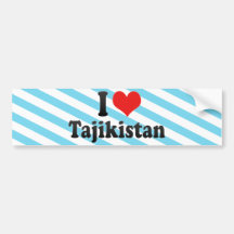 I Love Tajikistan Bumper Stickers