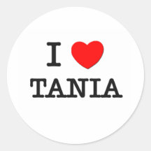 I Love Tania Stickers