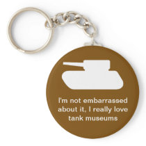 I love tank museums keychain