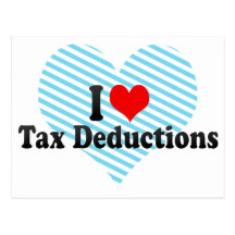 I Love Tax Deductions Post Cards