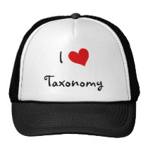 I Love Taxonomy hats
