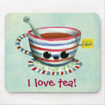 I love Tea -custom txt- Mousepads