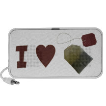 I Love Tea Doodle Travel Speaker
