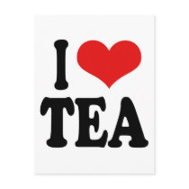 I Love Tea Postcard
