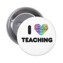 I Love Teaching Pin