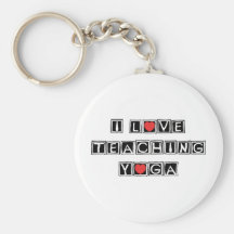 I Love Teaching Yoga Key Chains