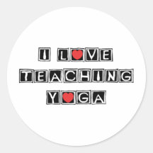 I Love Teaching Yoga Sticker