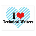 I Love Technical Writers Post Cards