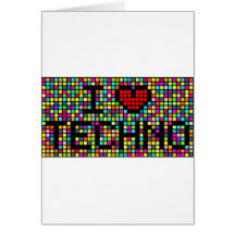 I Love Techno Card