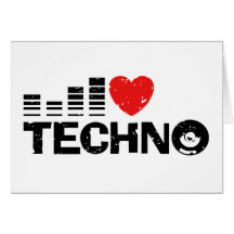 I Love Techno Cards