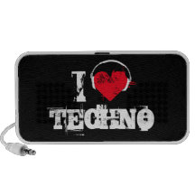 I Love Techno Mp3 Speaker