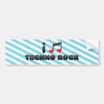 I Love Techno Rock Bumper Stickers