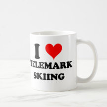 I Love Telemark Skiing Mugs