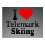 I love Telemark Skiing postcards