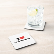 I LOVE TELEPROMPTERS - .png Beverage Coaster
